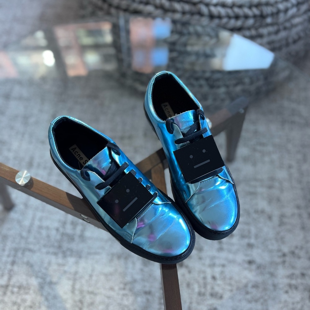 Acne Studio Blue/Black Women's Shoes Quiet Luxury Formal Evening Casual Size 7.5 - Picture 12 of 16